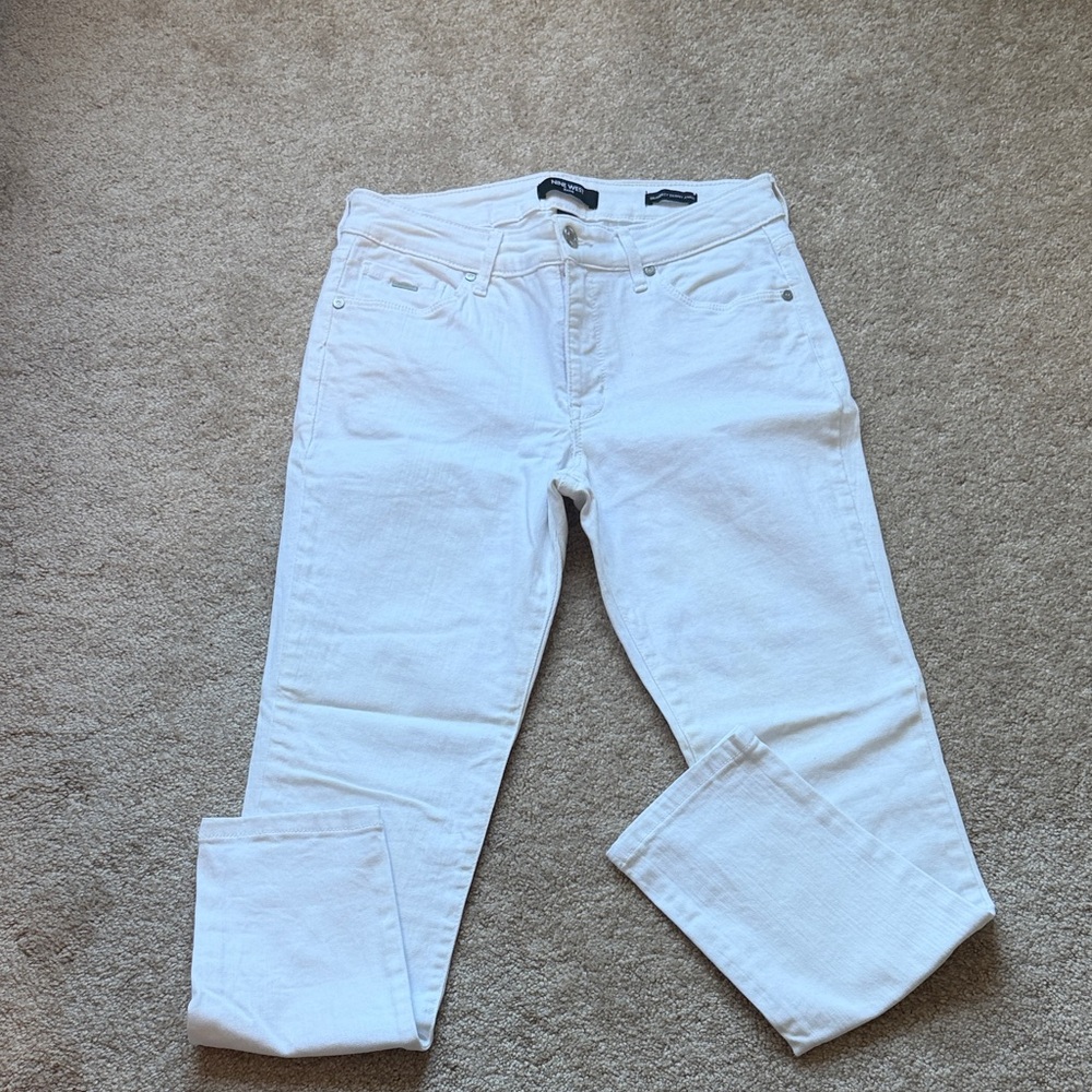 Nine West Women's Straight Leg White Jeans